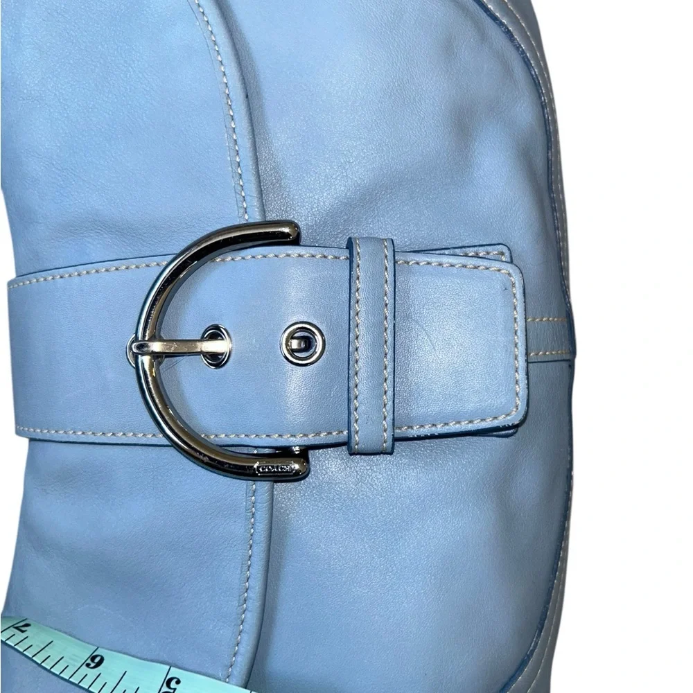 Coach Vintage Style 9248 Blue Leather signature soho bag RARE y2k